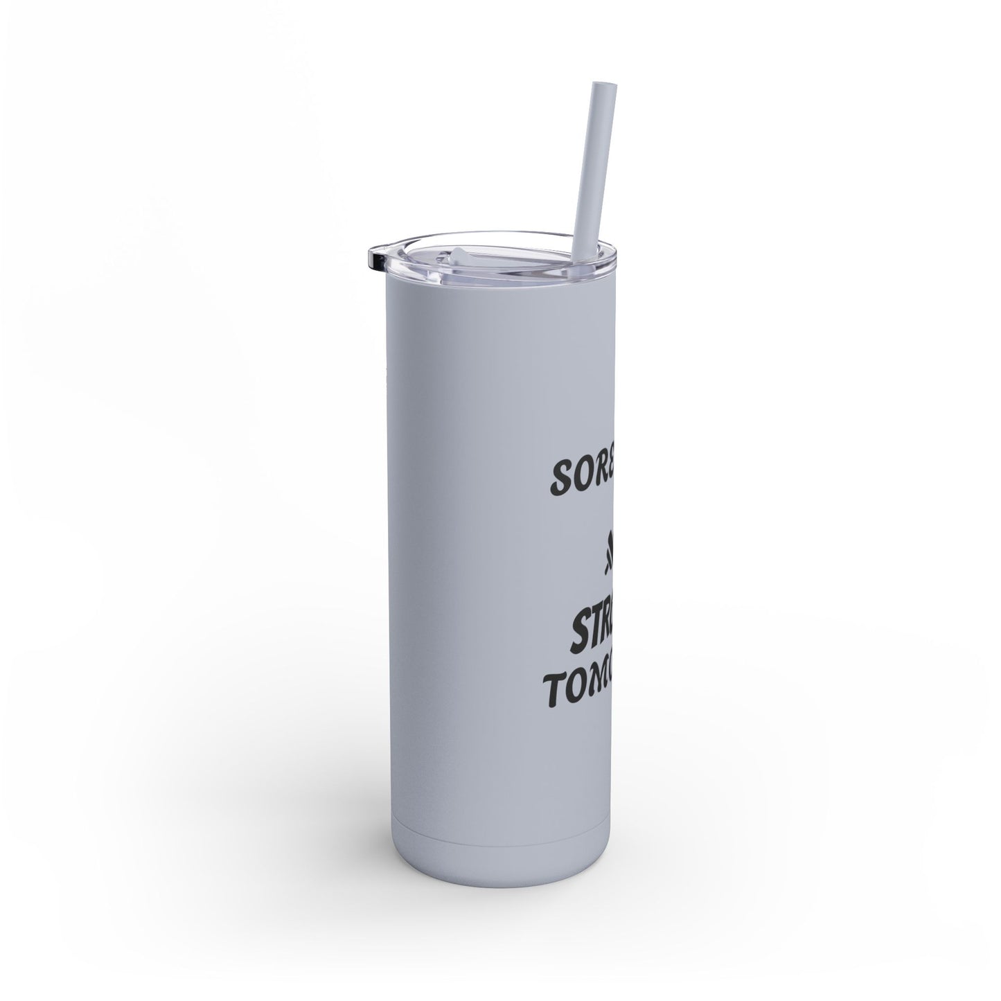 Skinny Matte Tumbler W/Straw
