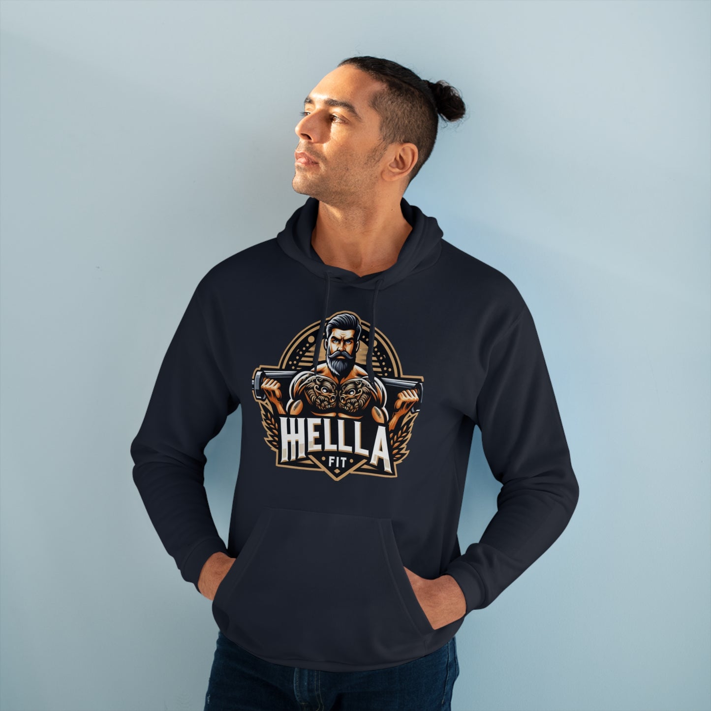 " HELLAFIT" Original Design - Men's Pullover Hoodie