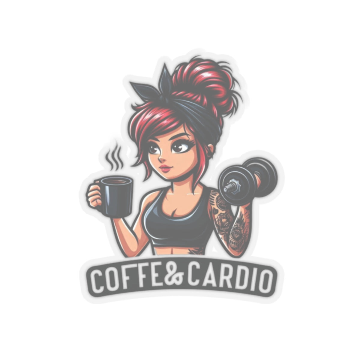 COFFEE & CARDIO STICKER