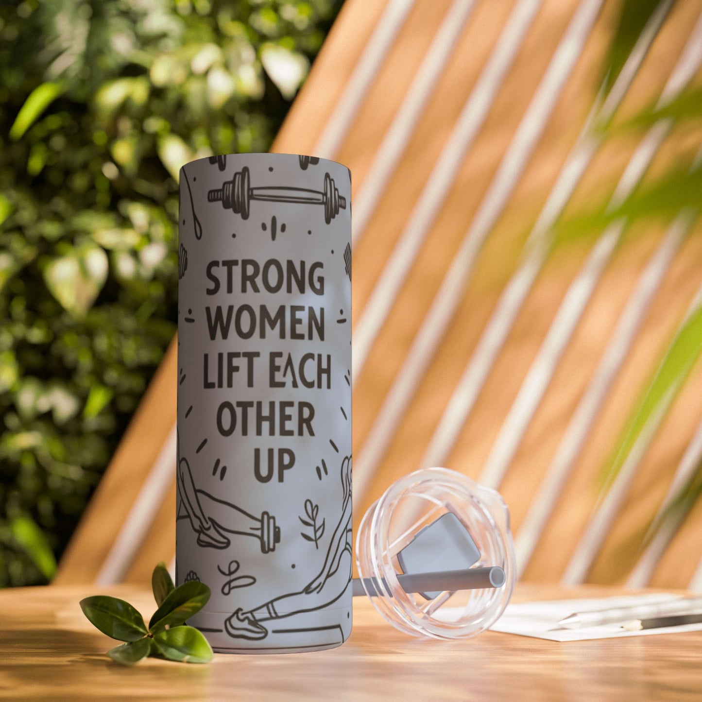 Skinny Matte Tumbler with straw , 20oz