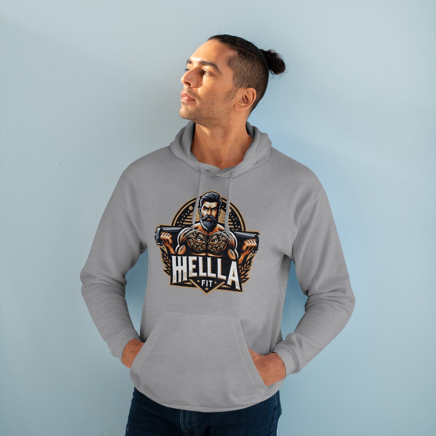 " HELLAFIT" Original Design - Men's Pullover Hoodie