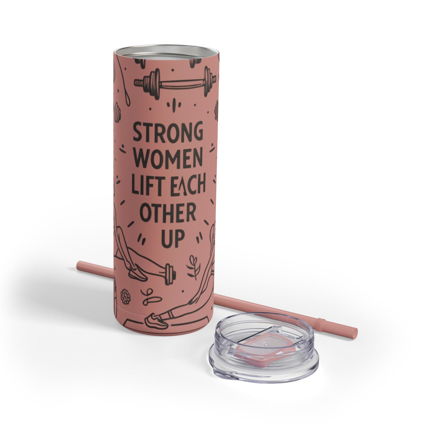 Skinny Matte Tumbler with straw , 20oz