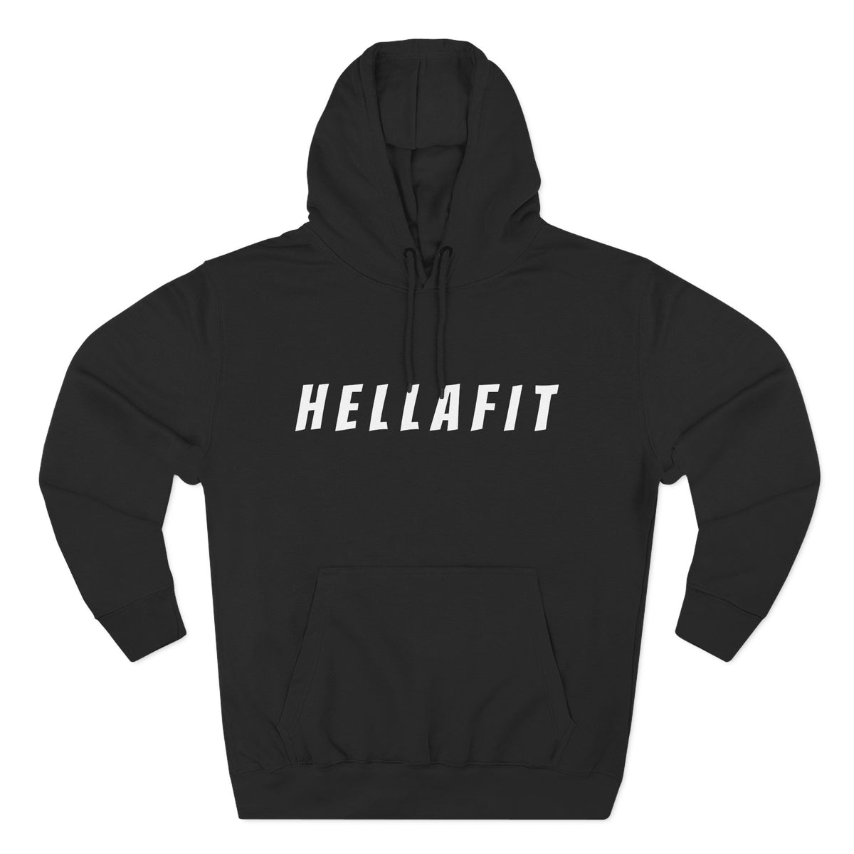 HELLAFIT Fleece Hoodie — Bold Athletic Pullover for Gym & Streetwear
