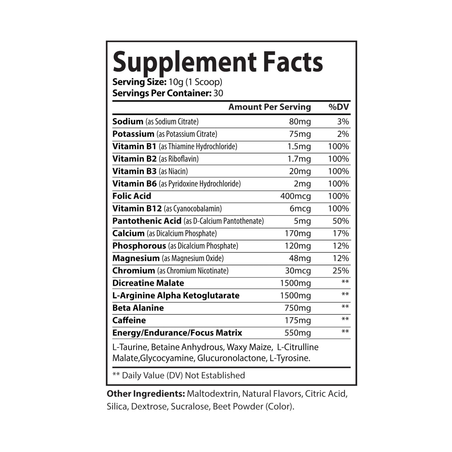 Pre-Workout Supplement, (Watermelon Flavor)