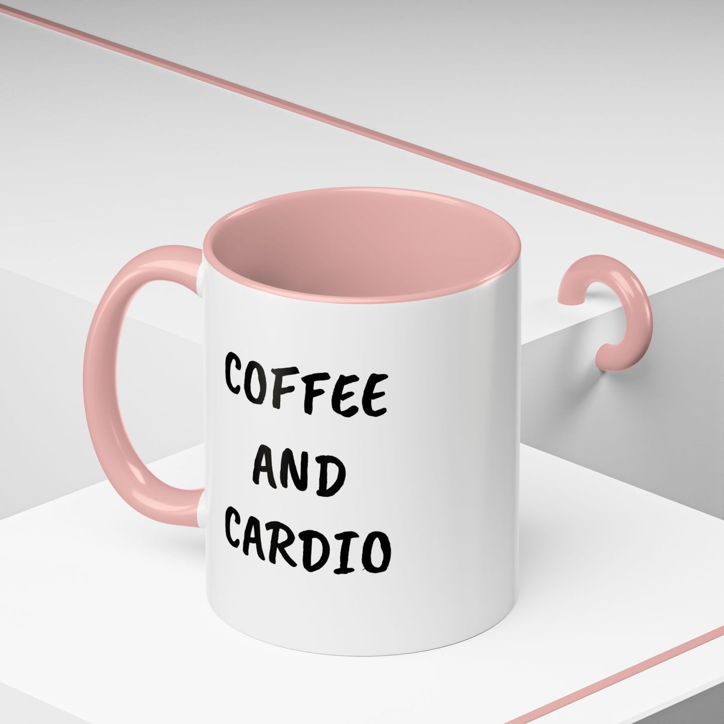 Coffee and Cardio Accent Mug