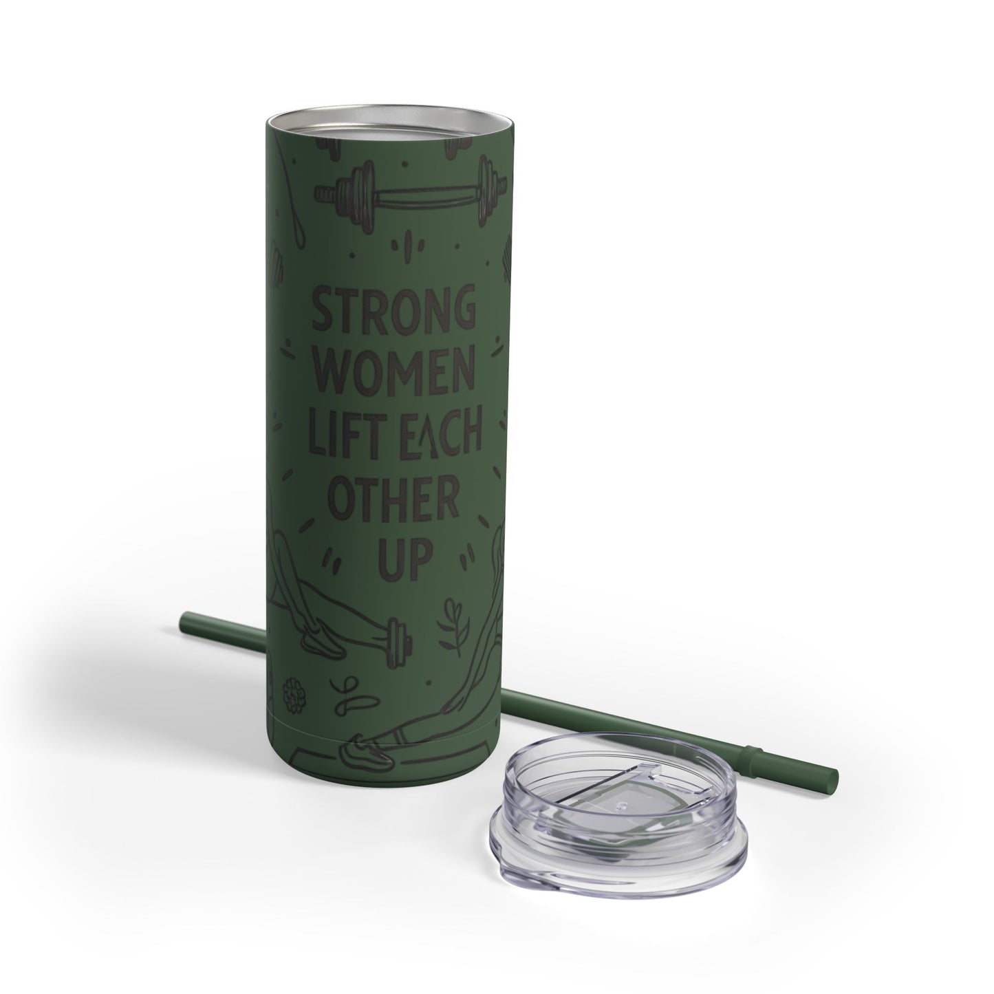 Skinny Matte Tumbler with straw , 20oz