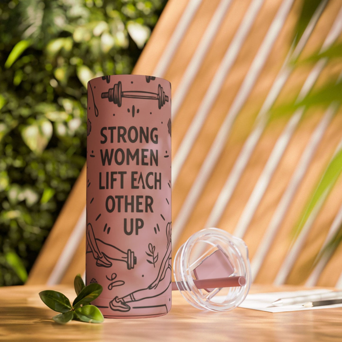 Skinny Matte Tumbler with straw , 20oz
