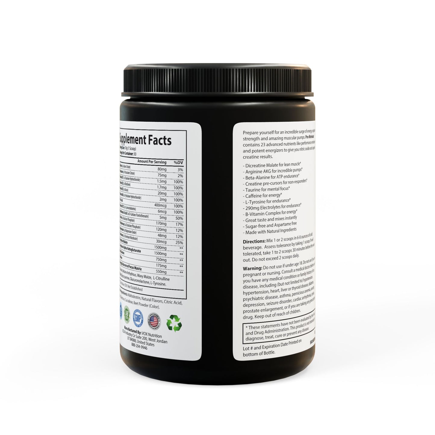 Pre-Workout Supplement, (Watermelon Flavor)