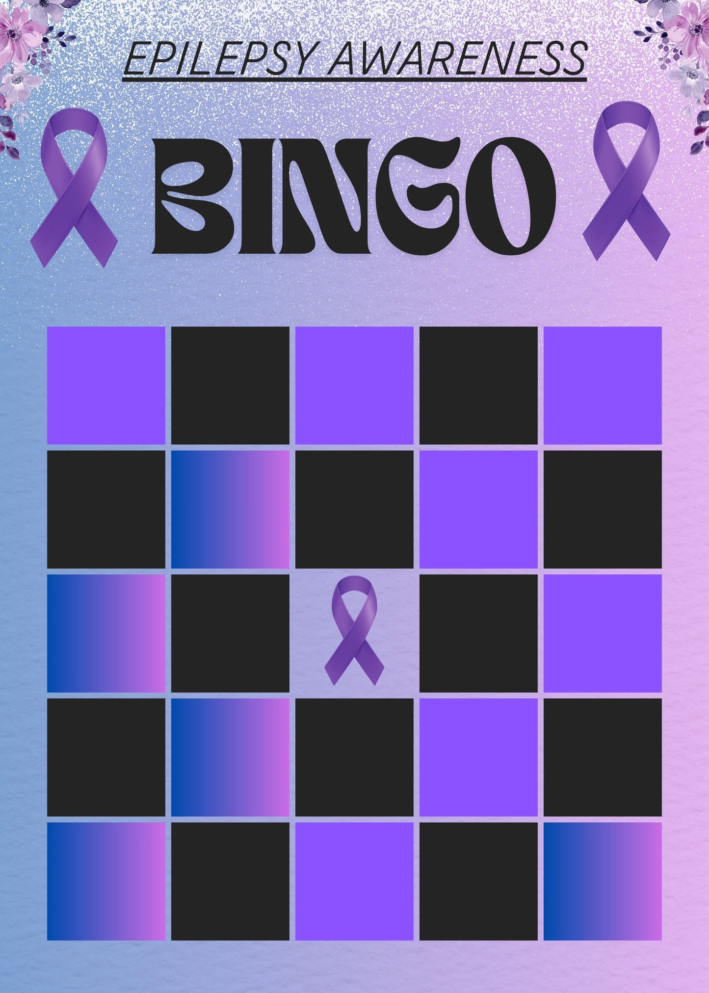 Fitness Challenge Bingo Card