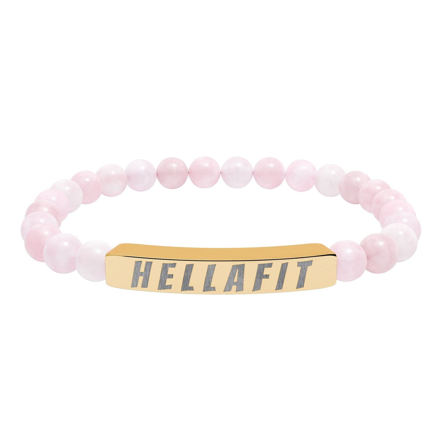Natural Stone Stretch Bracelet - Engraved 'HELLAFIT'