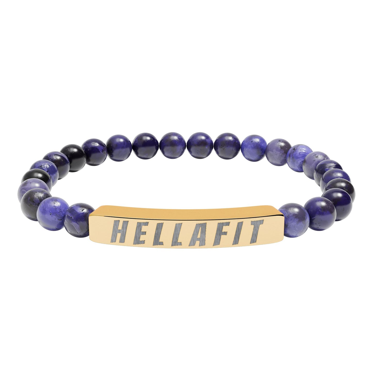 Natural Stone Stretch Bracelet - Engraved 'HELLAFIT'
