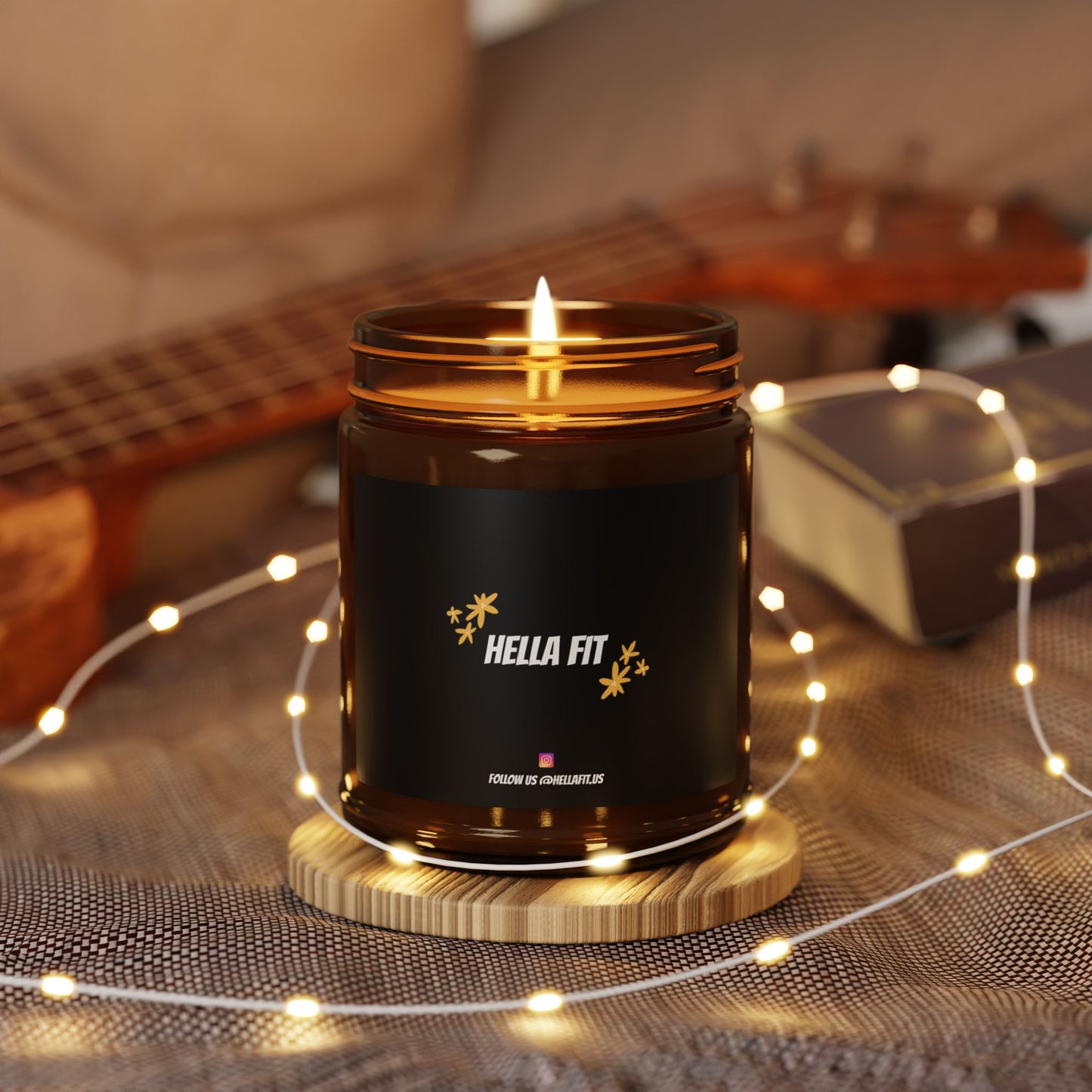 Scented Soy Candle (Multi-Size, Amber Jar)