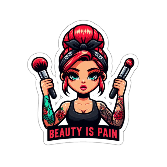 BEAUTY IS PAIN STICKER