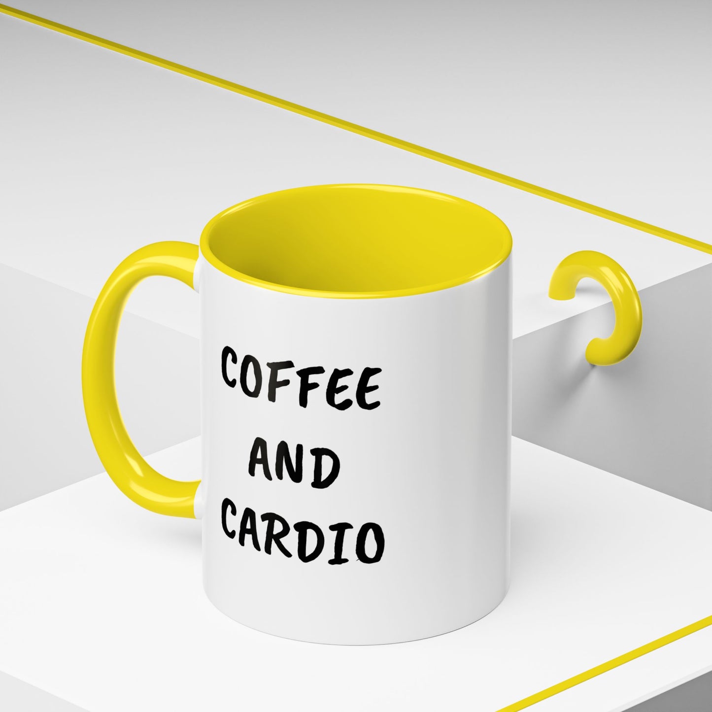 Coffee and Cardio Accent Mug