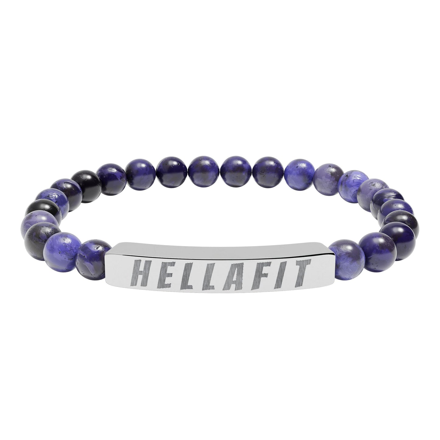 Natural Stone Stretch Bracelet - Engraved 'HELLAFIT'