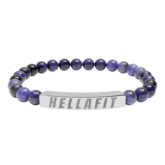Natural Stone Stretch Bracelet - Engraved 'HELLAFIT'