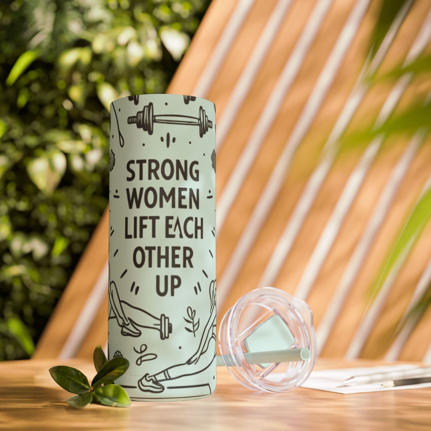 Skinny Matte Tumbler with straw , 20oz
