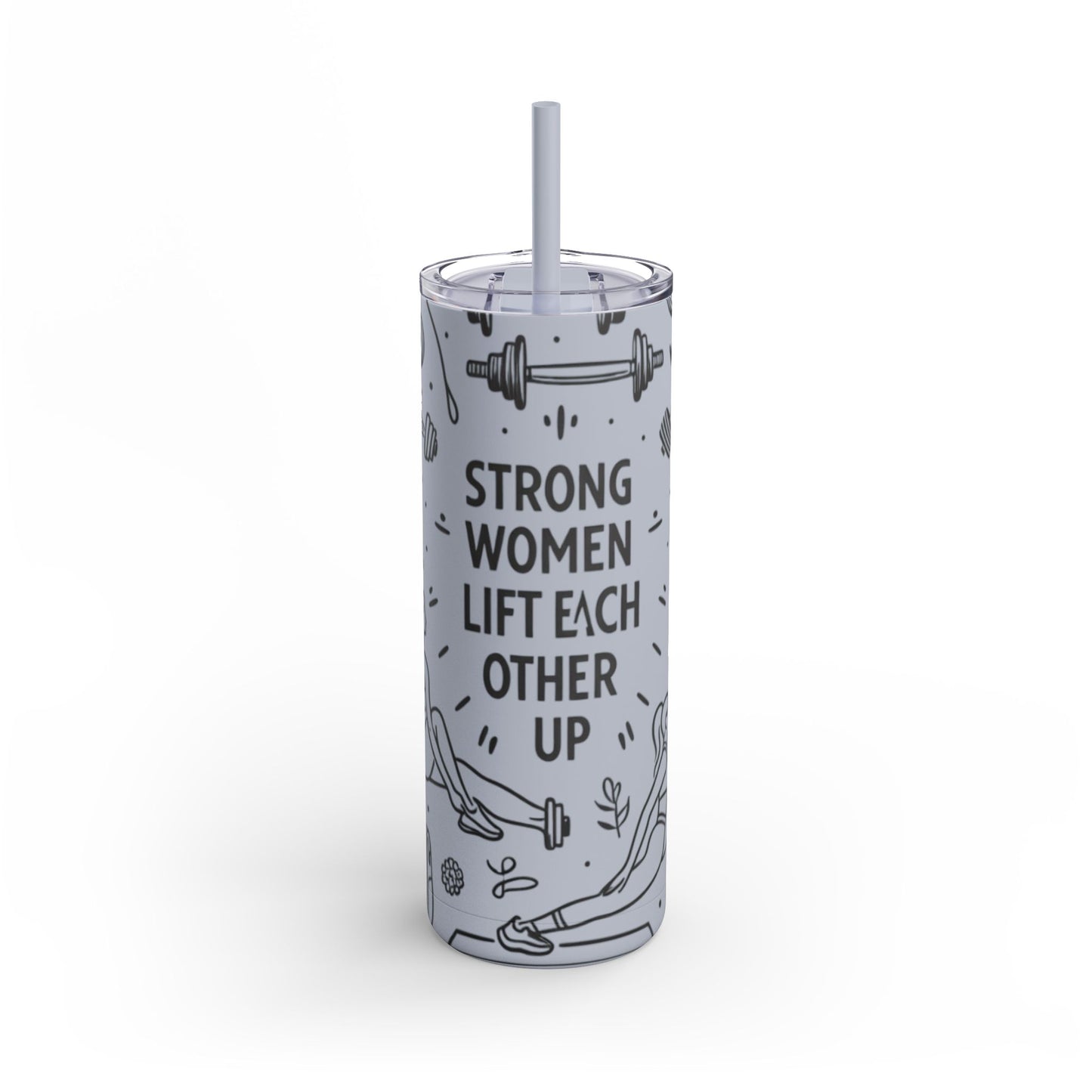 Skinny Matte Tumbler with straw , 20oz