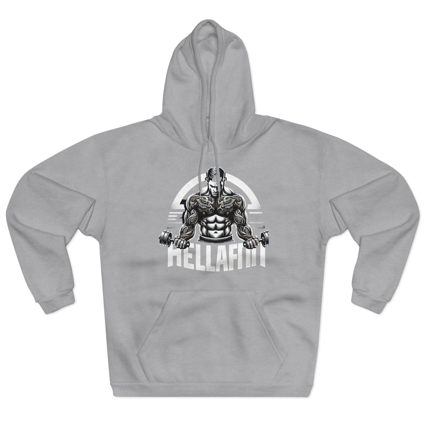 Men's "HELLAFIT" original design, - Pullover Hoodie