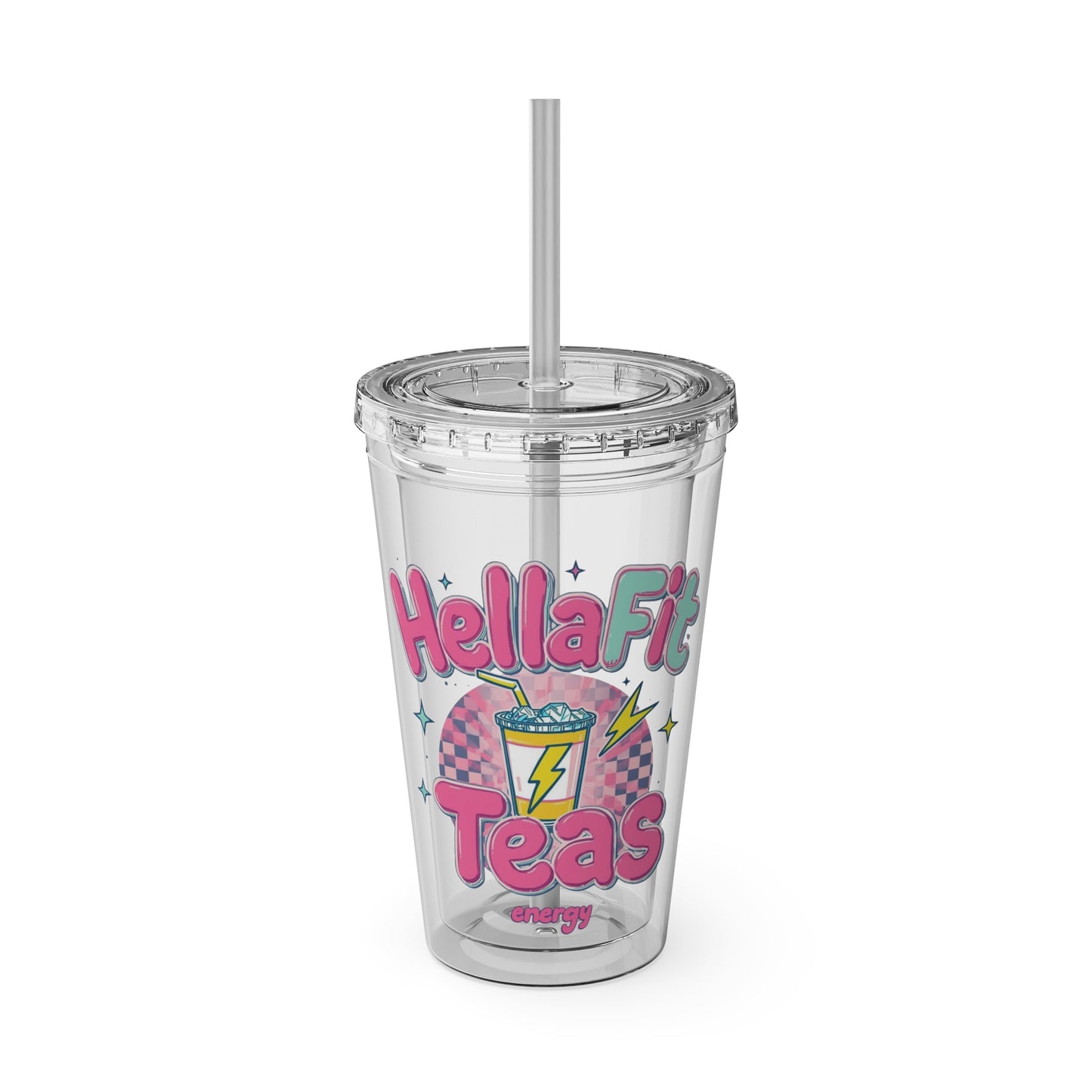 HellaFit Loaded Teas 16oz Tumbler with Straw