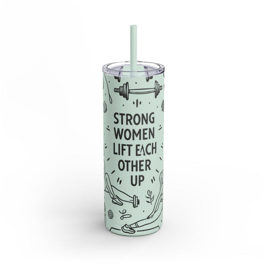 Skinny Matte Tumbler with straw , 20oz
