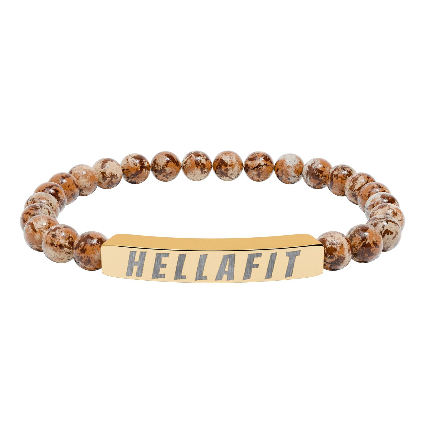 Natural Stone Stretch Bracelet - Engraved 'HELLAFIT'