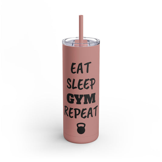 Skinny Matte Tumbler with straw , 20oz