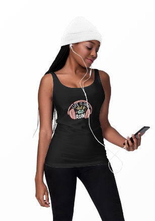" life is Short, Go for a Run"  - Women's Flowy Racerback Tank