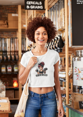 " Coffee & Cardio"  - Women's Crop Tee