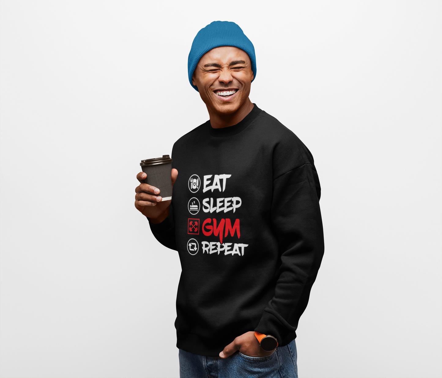 "Eat Sleep Gym Repeat" - Sweatshirt