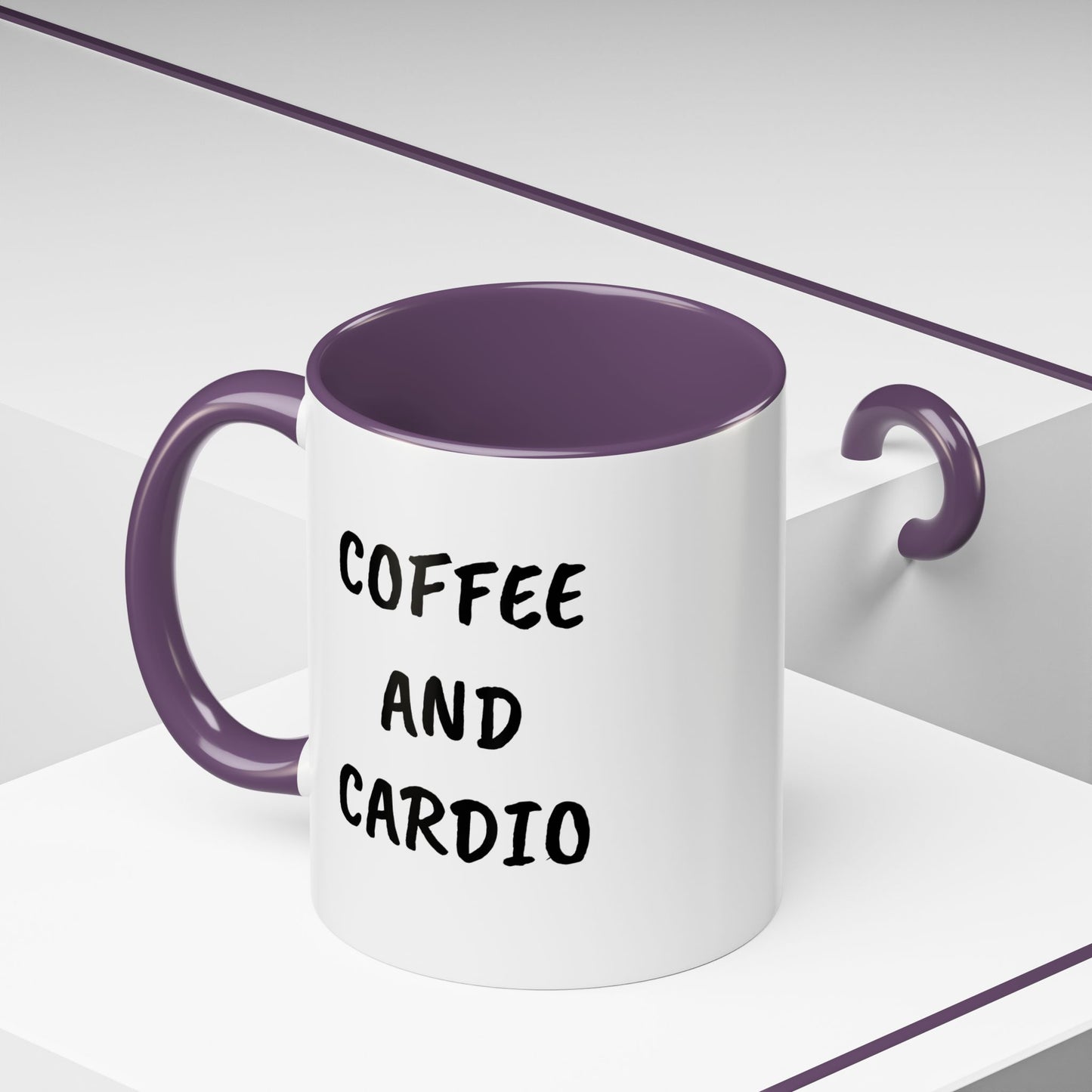 Coffee and Cardio Accent Mug