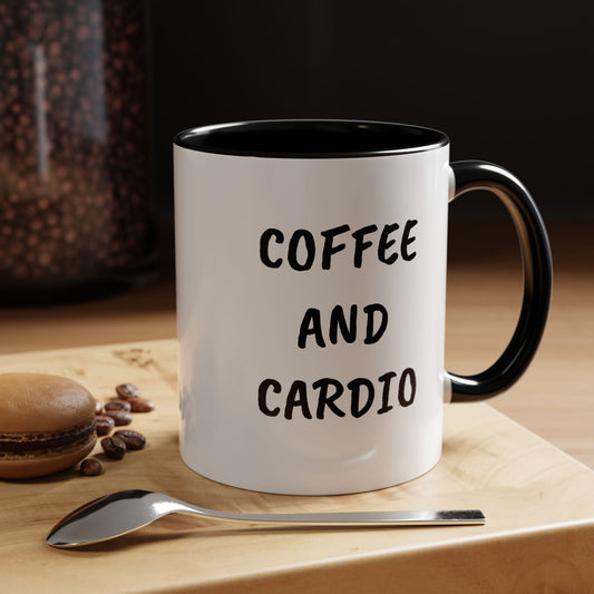 Coffee and Cardio Accent Mug