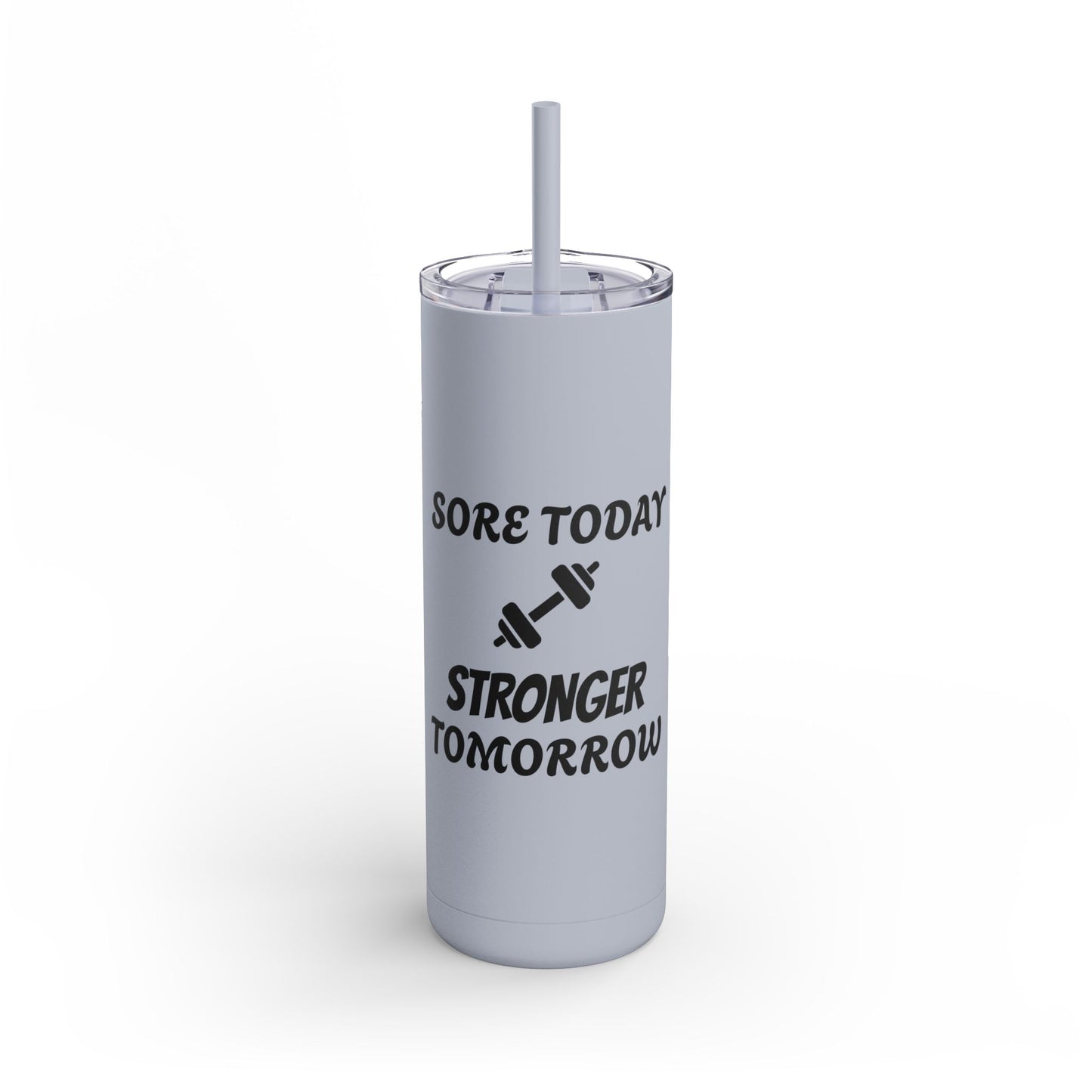 Skinny Matte Tumbler W/Straw