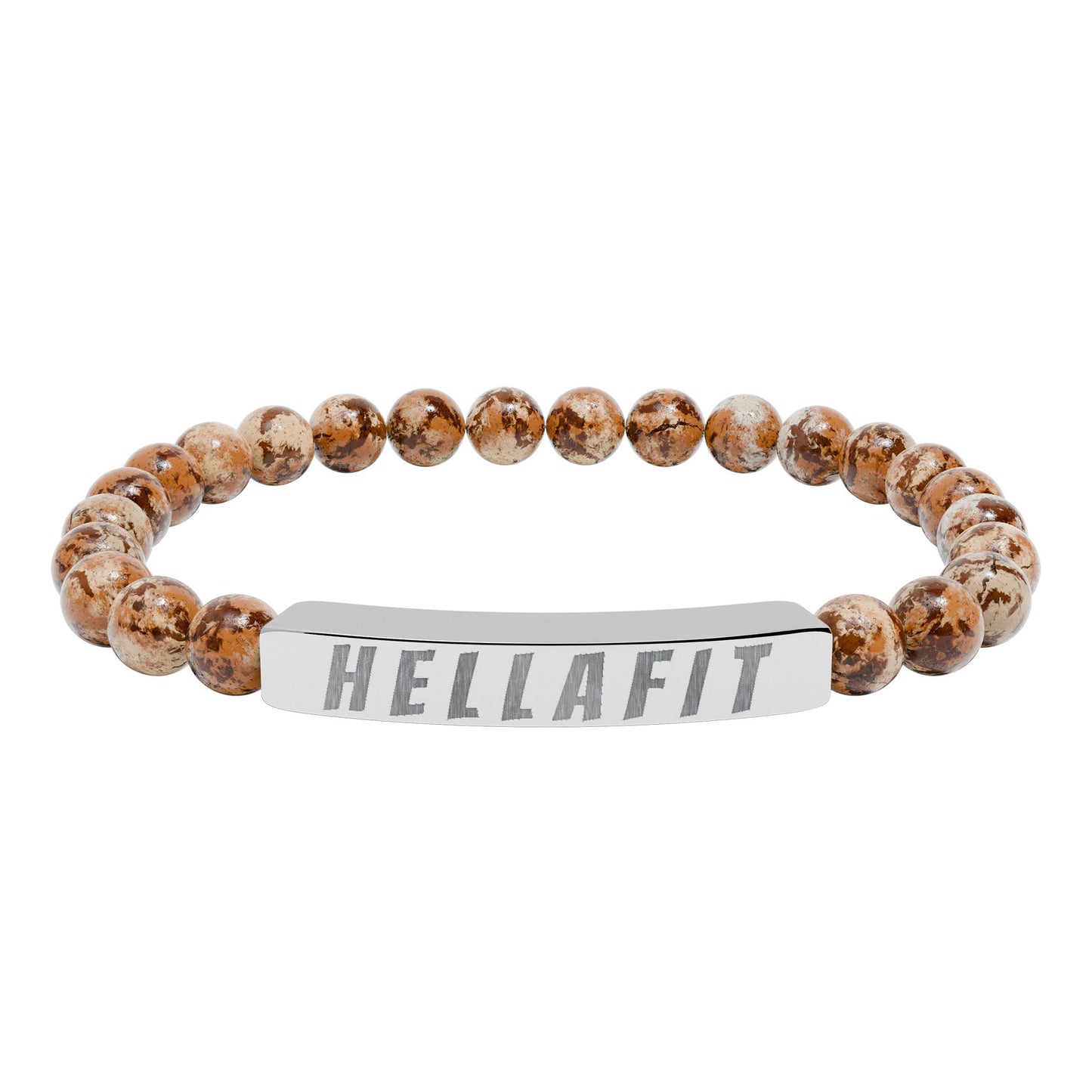 Natural Stone Stretch Bracelet - Engraved 'HELLAFIT'