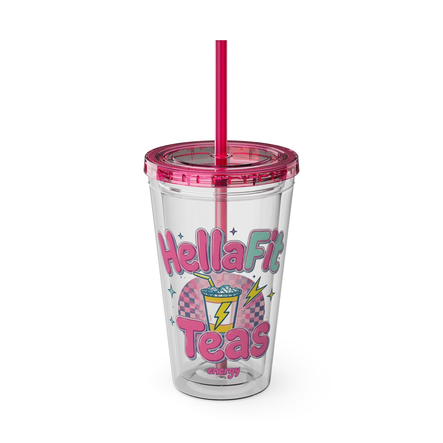 HellaFit Loaded Teas 16oz Tumbler with Straw