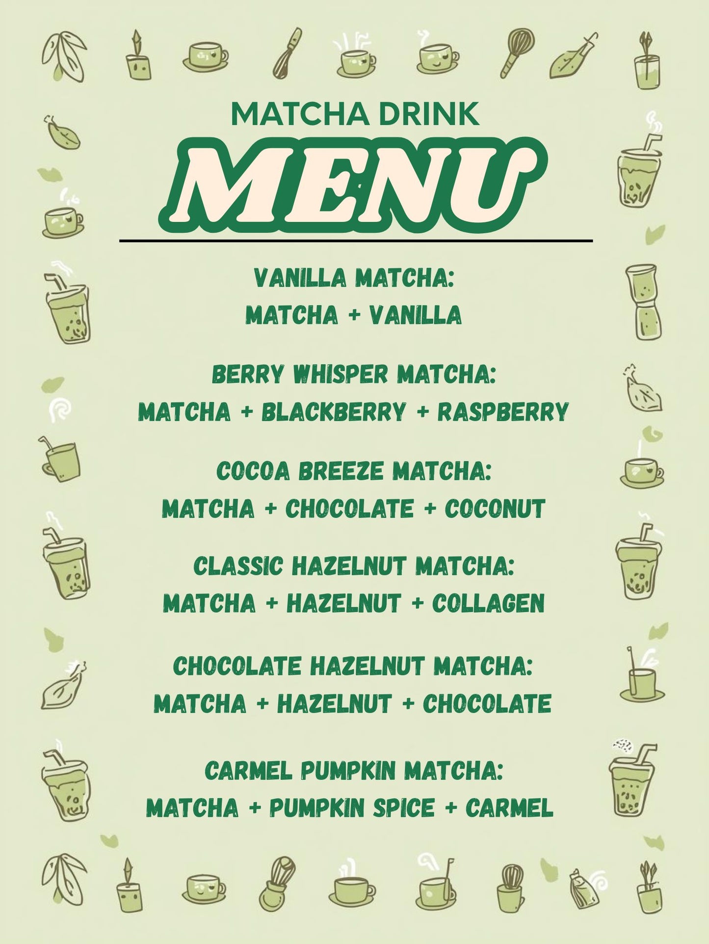 Pre - Packaged Matcha