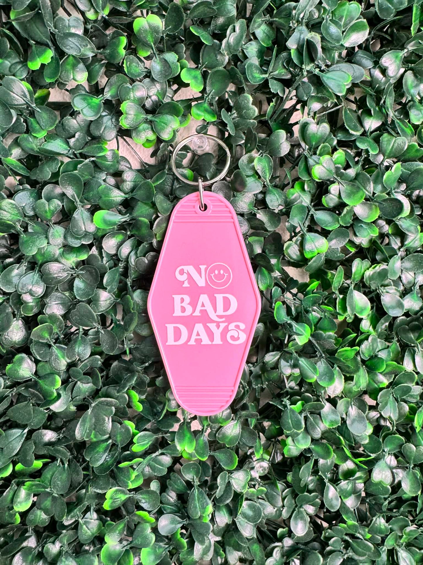 "No Bad Days" - Pink Keychain